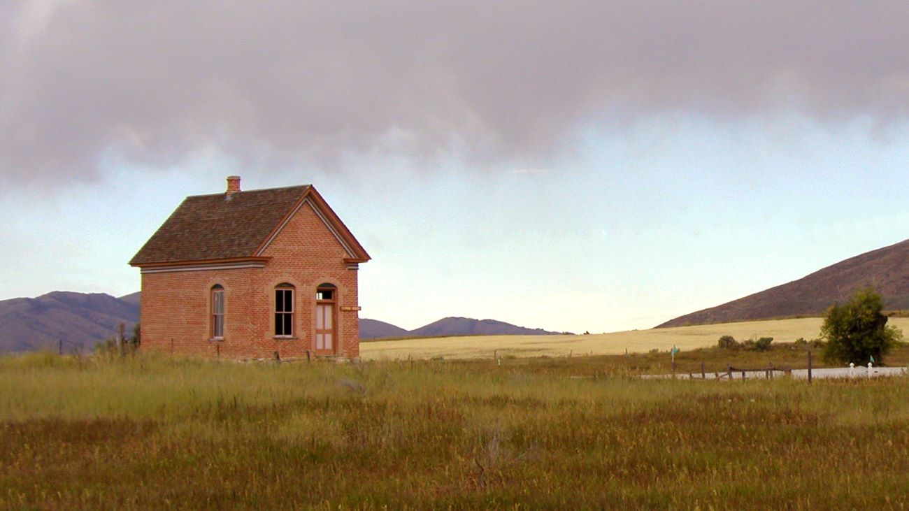 A house in the ghost town of Chesterfield, Idaho.