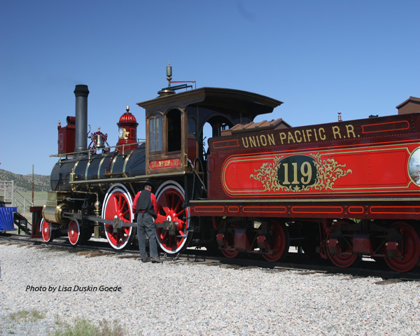 Golden Spike Train Engine in Brigham City Utah