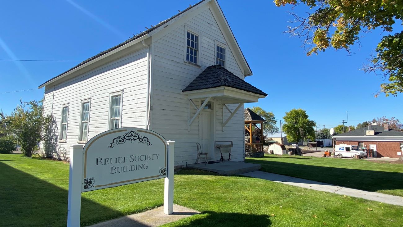 The historic Relief Society Hall in Richmond, Utah.