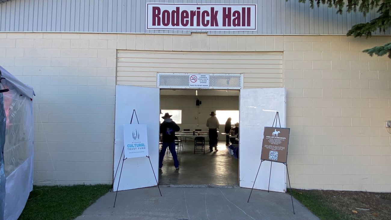 The exterior of Roderick Hall at the Uinta County Fairground in Evanston, WY.