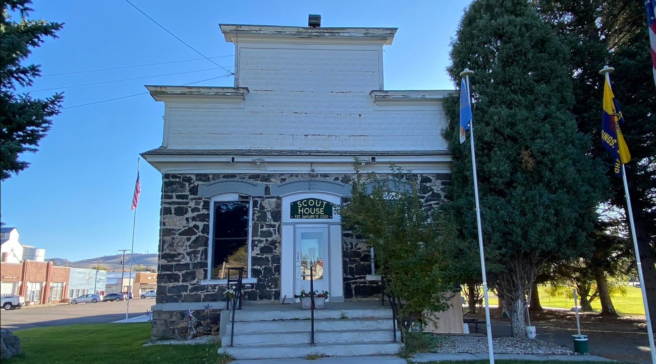 The historic city hall building in Soda Springs, Idaho.